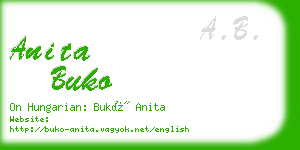 anita buko business card